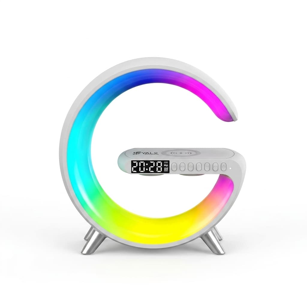 Valx G-500B RGB Çalar Saatli ve Gece Lambası Fonksiyonlu Bluetooth Hoparlör Beyaz
